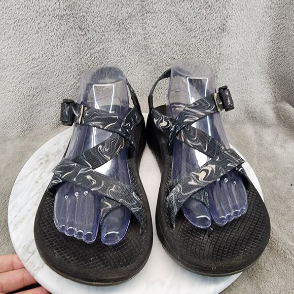 Chaco Shoes Mens Size 8 Black Chaco Cloud Strap Sandals *GUC* main image 7